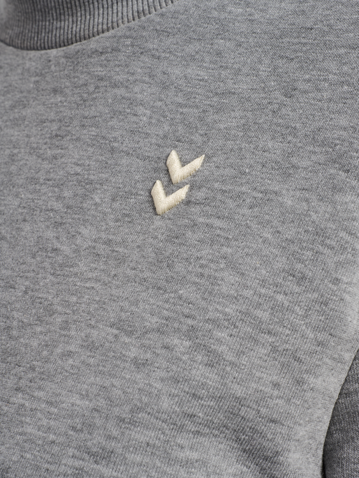 hmlPULSE W SWEAT CREWNECK, GREY MELANGE, packshot
