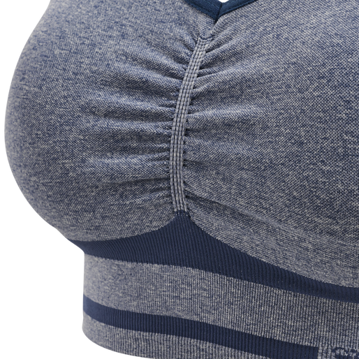 hmlMT LULU SEAMLESS SCRUNCH BRA, INSIGNIA BLUE MELANGE, packshot