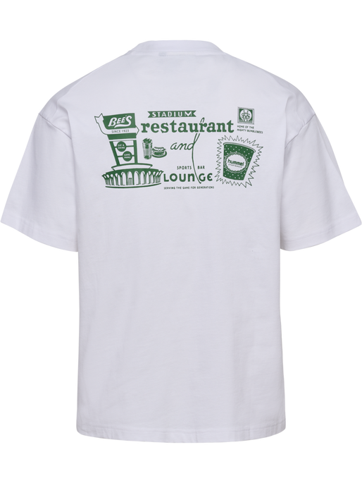 hmlLOOSE T-SHIRT S/S BEES STADIUM, WHITE/EDEN hmlLOOSE T-SHIRT S/S BEES STADIUM, WHITE/EDEN, packshot
