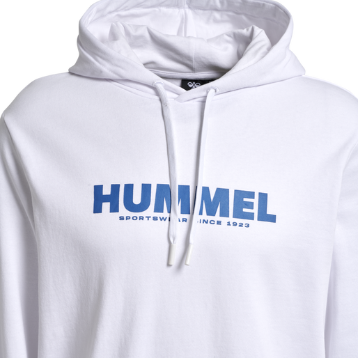 hmlLEGACY LOGO HOODIE, WHITE, packshot