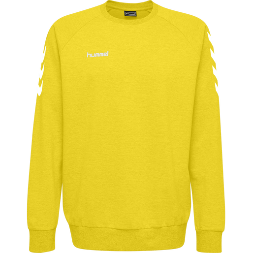 HUMMEL GO COTTON SWEATSHIRT, SPORTS YELLOW, packshot