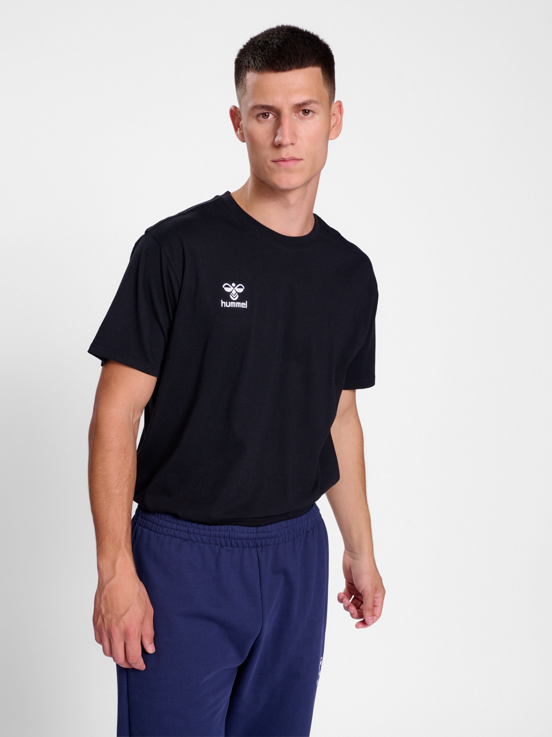 Hummel Noni 2.0 T-Shirt Manica Corta Uomo/donna - Taglia L, 100% Cotone, Jersey, Logo Stampato, Casual Sportswear