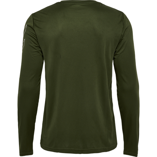hmlTE TIHALT T-SHIRT L/S, FOREST NIGHT, packshot