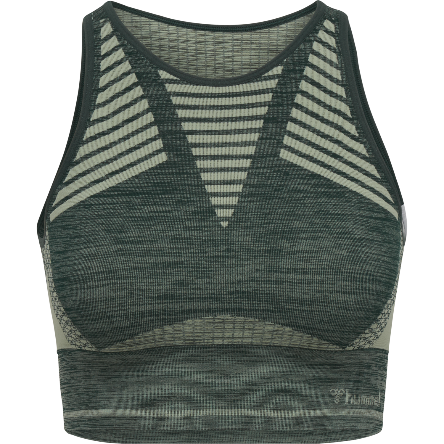 hmlVERA SEAMLESS SPORTS TOP, DARKEST SPRUCE/BASIL MELANGE, packshot