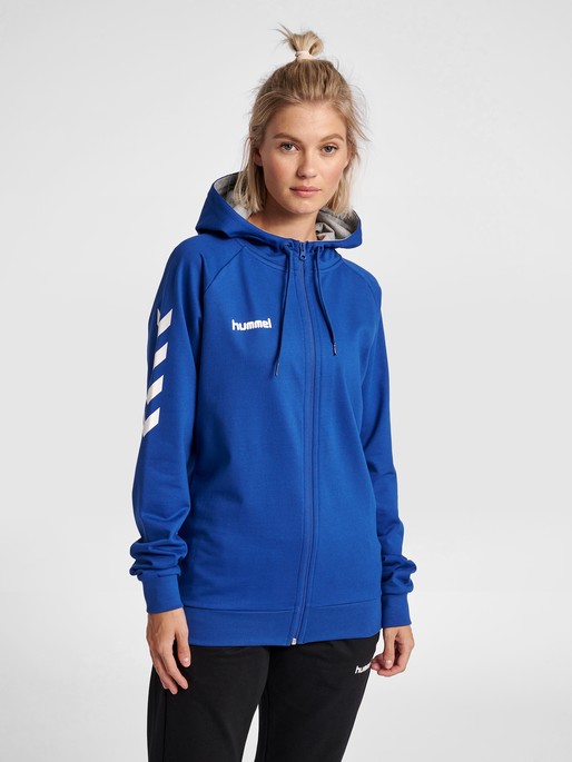 hummel GO COTTON ZIP WOMAN TRUE | hummel.dk