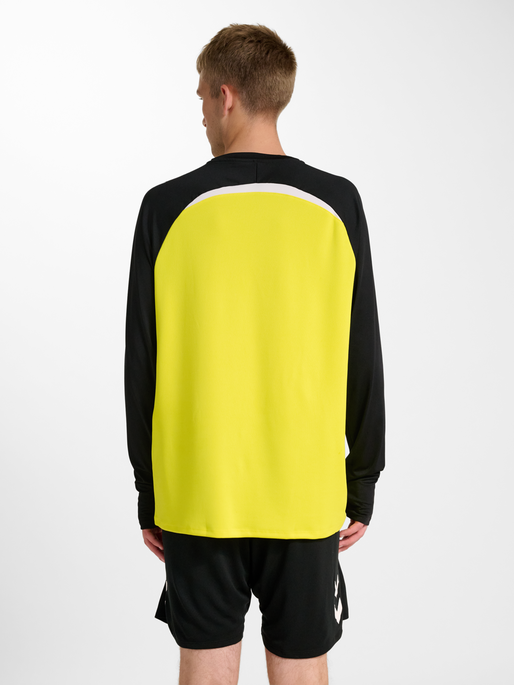 hmlLEAD 2.0 CREW SWEAT, BLAZING YELLOW/BLACK, model