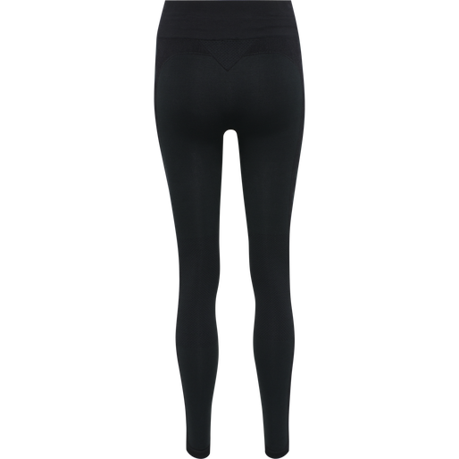 hmlCLEA SEAMLESS MID WAIST TIGHTS, BLACK MELANGE hmlCLEA SEAMLESS MID WAIST TIGHTS, BLACK MELANGE, packshot