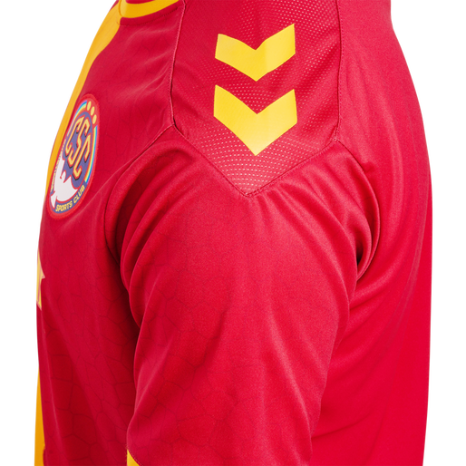 CSC 22/23 HOME JERSEY S/S, TRUE RED/SPORTS YELLOW W/SPONS CSC 22/23 HOME JERSEY S/S, TRUE RED/SPORTS YELLOW W/SPONS, packshot