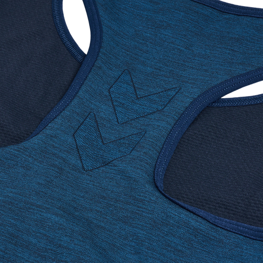 hmlTE CURVE SEAMLESS SPORTS BRA, INSIGNIA BLUE MELANGE hmlTE CURVE SEAMLESS SPORTS BRA, INSIGNIA BLUE MELANGE, packshot