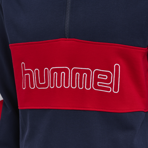 hmlIC CLAUDE HALF ZIP SWEATSHIRT, PEACOAT, packshot