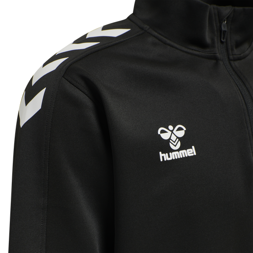 hmlCORE XK HALF ZIP POLY SWEAT, BLACK hmlCORE XK HALF ZIP POLY SWEAT, BLACK, packshot