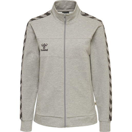 hmlMOVE CLASSIC ZIP JACKET WOMAN, GREY MELANGE, packshot