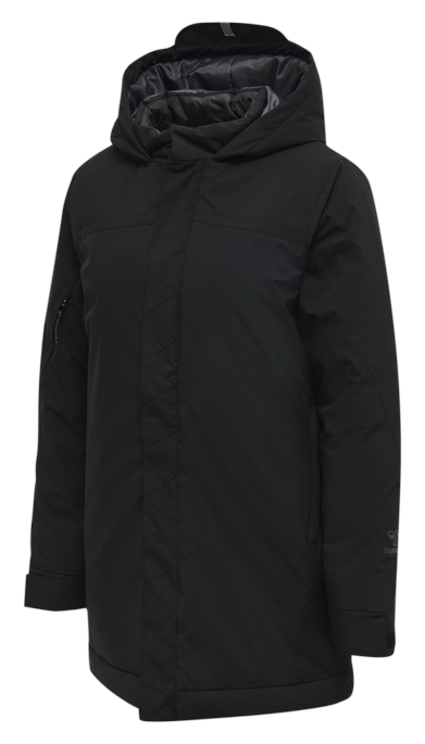 hmlNORTH PARKA JACKET WOMAN, BLACK/ASPHALT, packshot