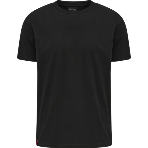 hmlRED BASIC T-SHIRT S/S, BLACK, packshot