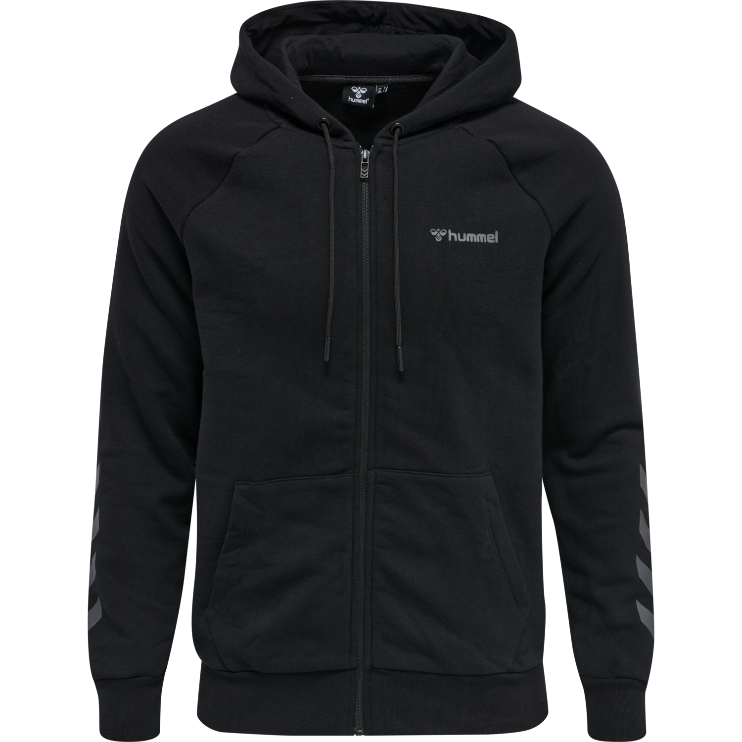 hmlISAM ZIP HOODIE, BLACK, packshot