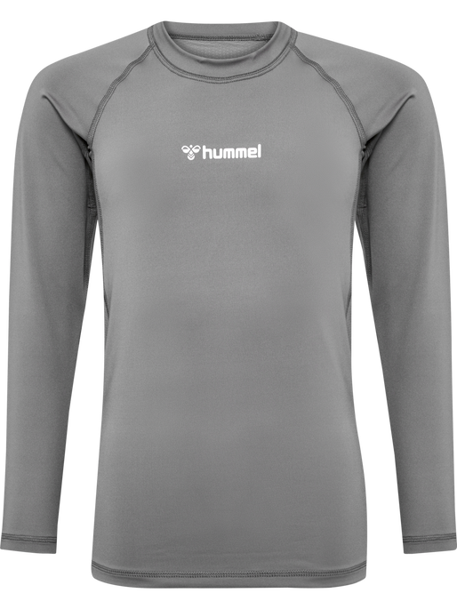 hmlBL PERFORMANCE TEE L/S KIDS, STEEL GRAY hmlBL PERFORMANCE TEE L/S KIDS, STEEL GRAY, packshot