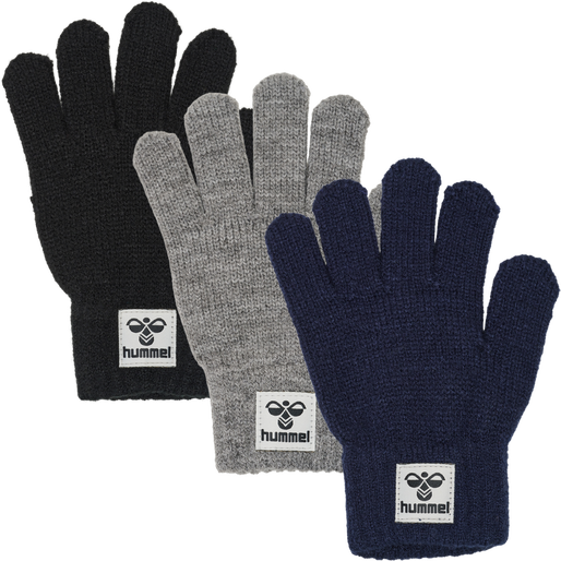 hmlKVINT GLOVE 3 PK, BLACK/BLACK IRIS, packshot