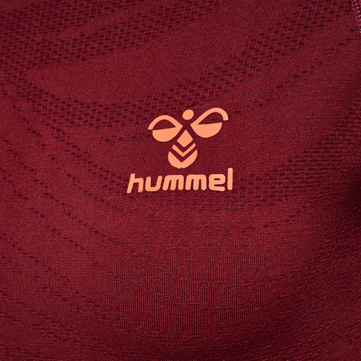 hmlONGRID SEAMLESS L/S WO, RHUBARB/NASTURTIUM, packshot