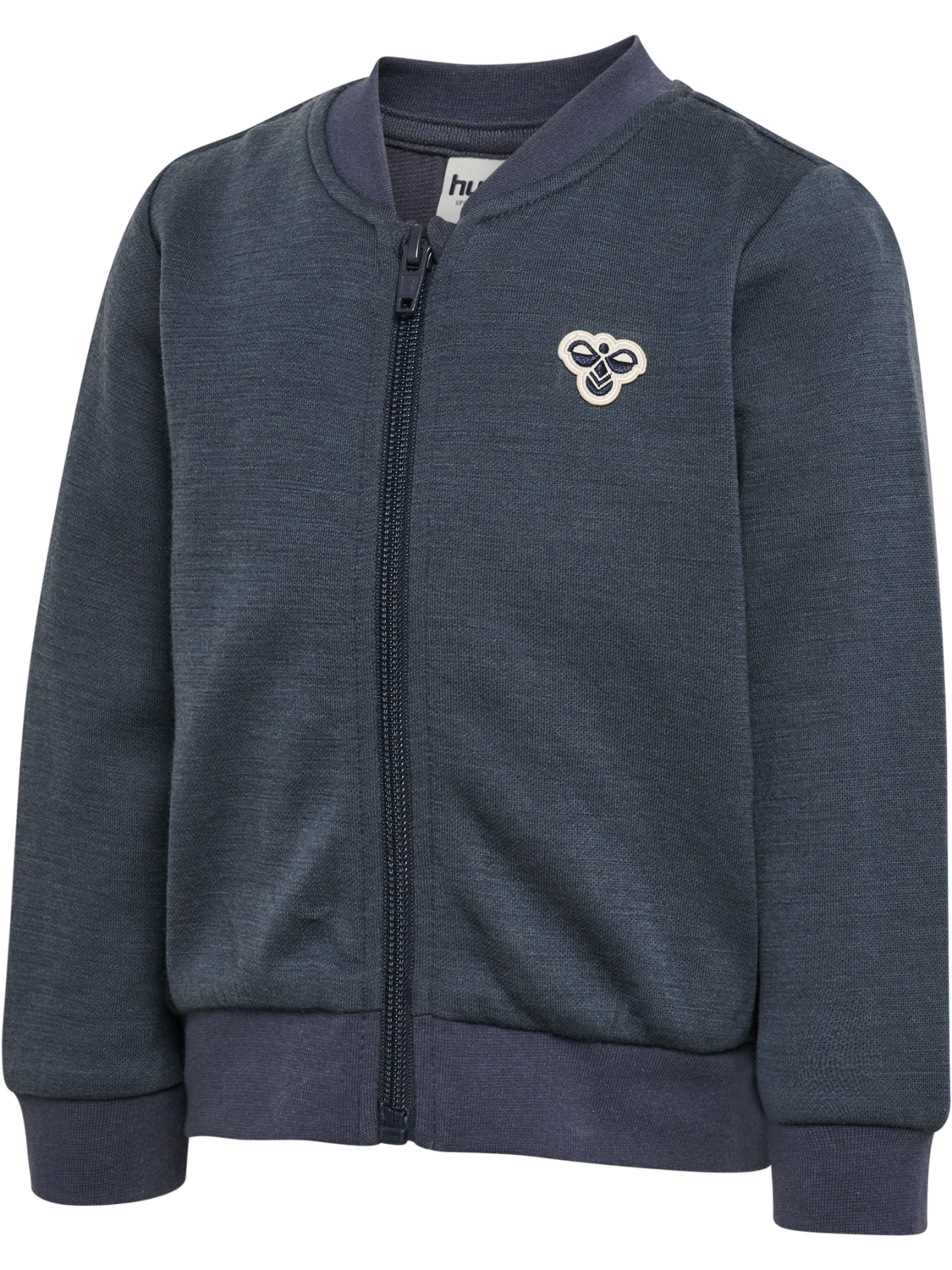 hmlMINI WOOL ZIP JACKET BEE, OMBRE BLUE, packshot
