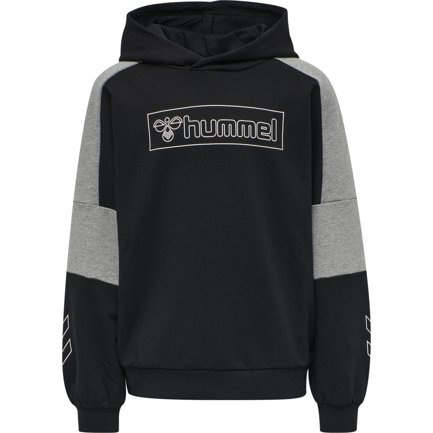 hmlBOXLINE HOODIE, BLACK, packshot