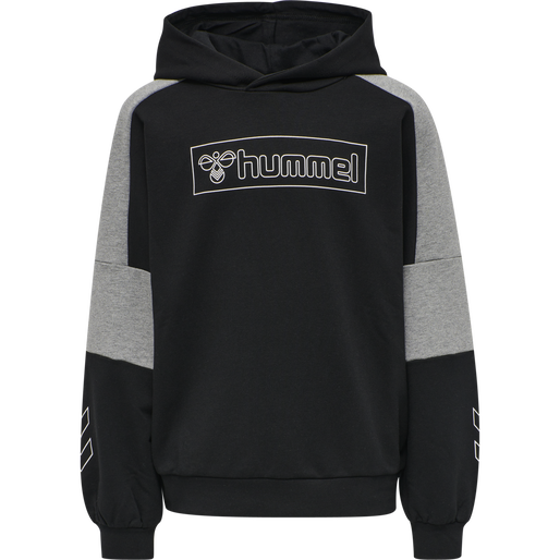 hmlBOXLINE HOODIE, BLACK, packshot
