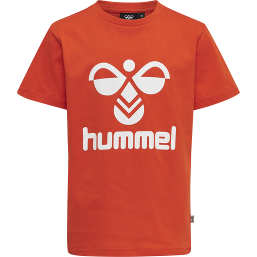 hmlTRES T-SHIRT S/S, CHERRY TOMATO, packshot