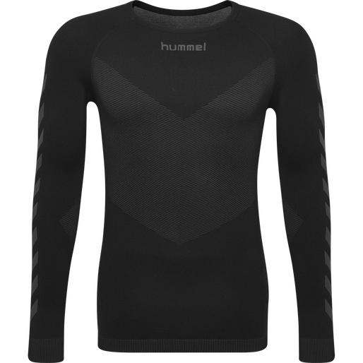 HUMMEL FIRST SEAMLESS KIDS JERSEY L/S , BLACK, packshot