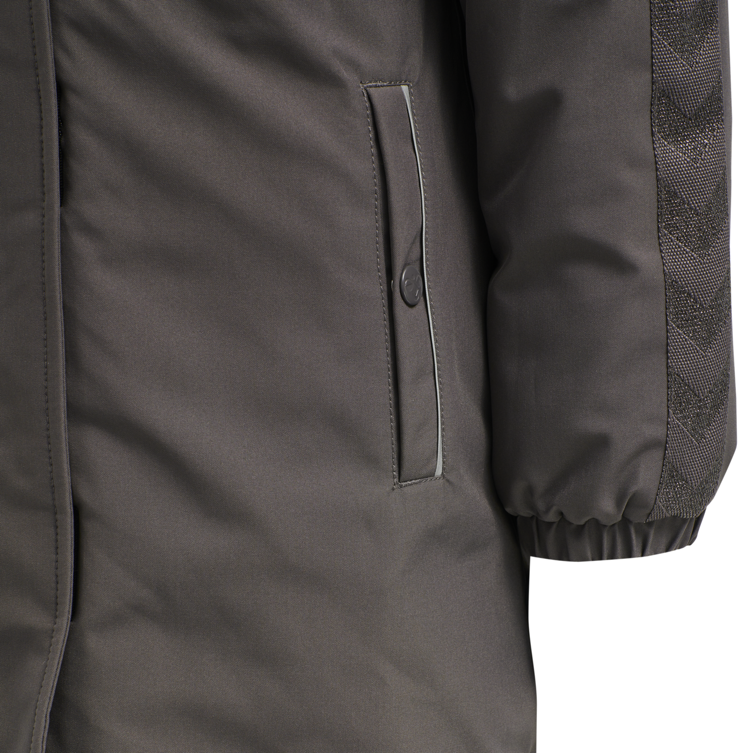 hmlLEAF COAT, PAVEMENT, packshot