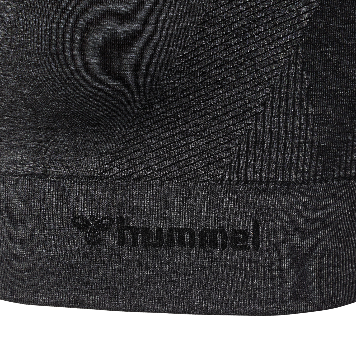 hmlMT HANA 2.0 SEAMLESS SPORTS TOP, BLACK MELANGE, packshot