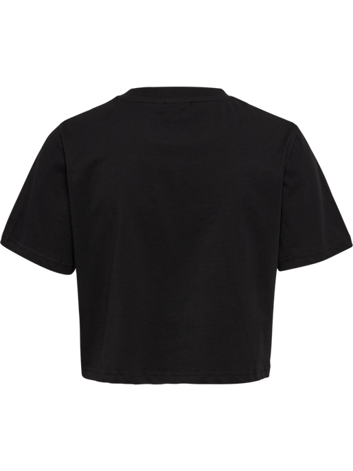 hmlLGC MALU CROPPED T-SHIRT, BLACK, packshot