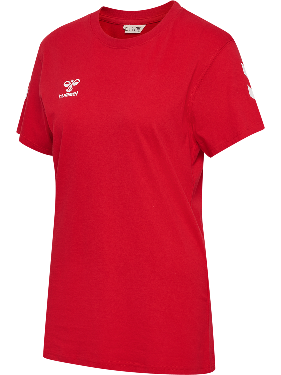 hmlGO 2.0 CHEVRON T-SHIRT S/S WOMAN, TRUE RED, packshot