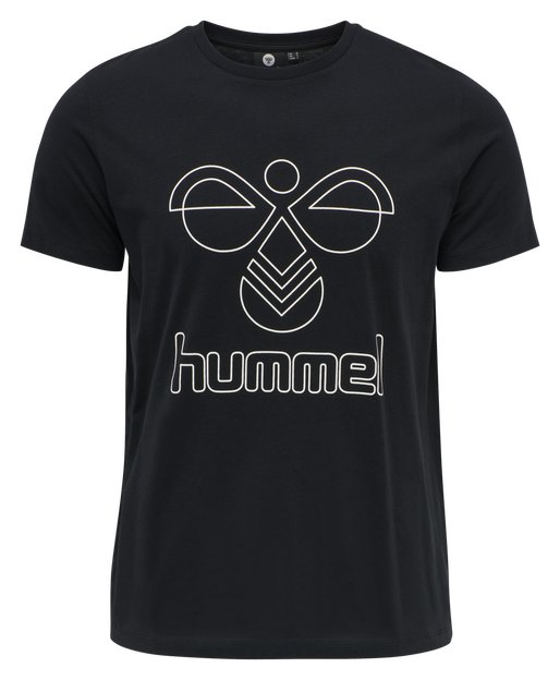 hmlPETER T-SHIRT S/S, BLACK, packshot