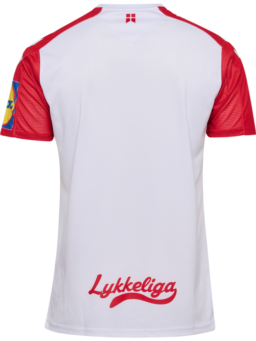 LYKKELIGA 23/24 DK JERSEY S/S, WHITE, packshot