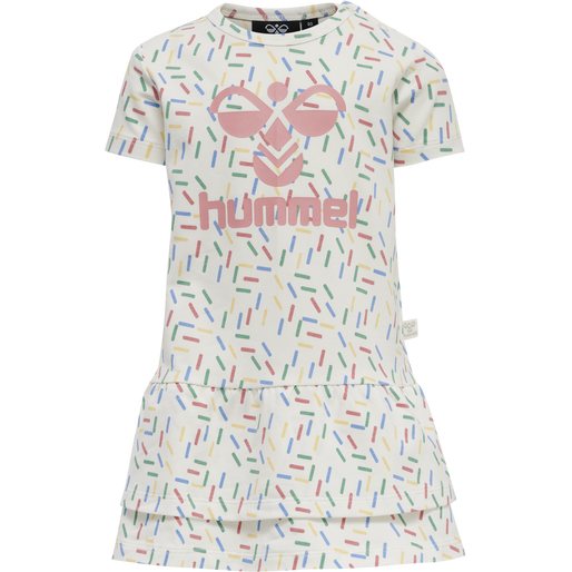hmlAURORA DRESS S/S, MARSHMALLOW, packshot