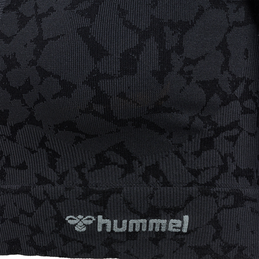 hmlMT PI SEAMLESS CROP T-SHIRT L/S, BLACK, packshot