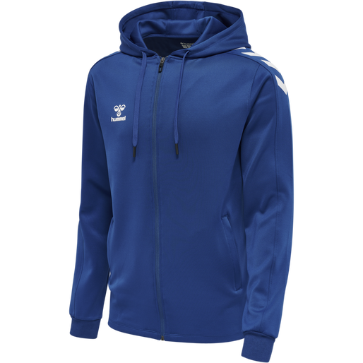 hmlCORE XK POLY ZIP HOOD SWEAT, TRUE BLUE, packshot