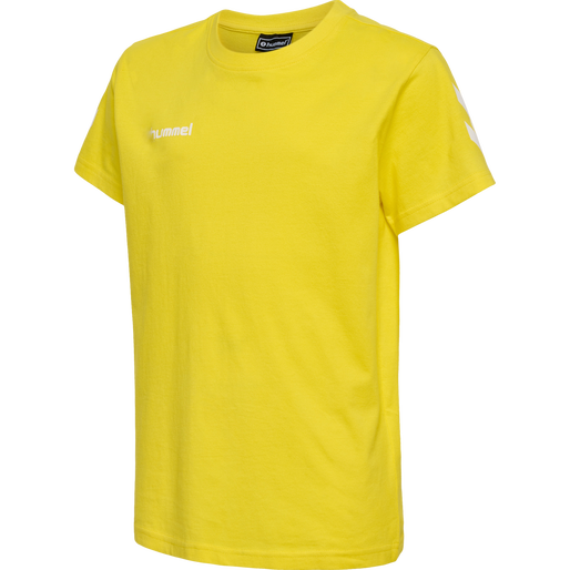 HUMMEL GO KIDS COTTON T-SHIRT S/S, BLAZING YELLOW, packshot