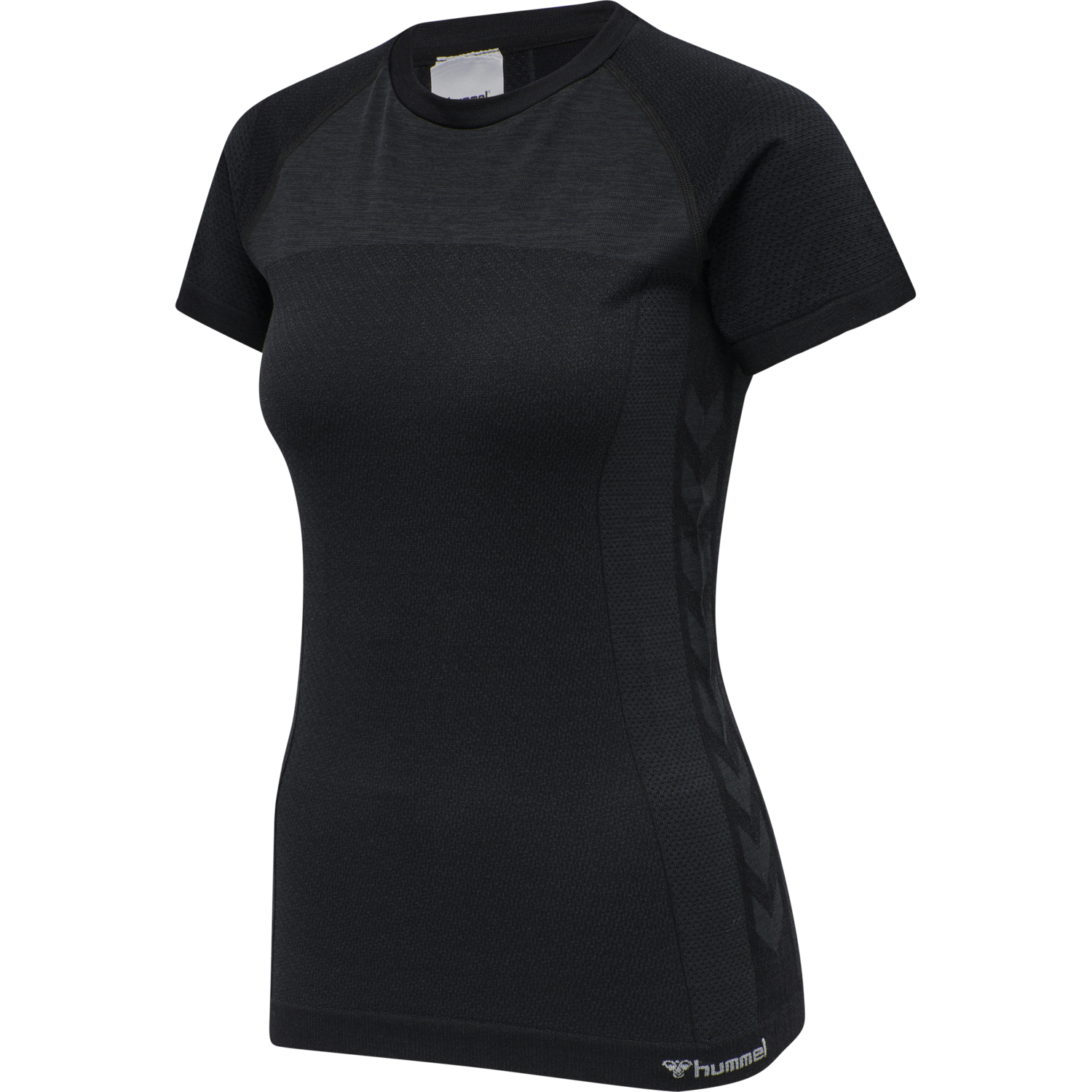 hmlCLEA SEAMLESS T-SHIRT, BLACK MELANGE, packshot