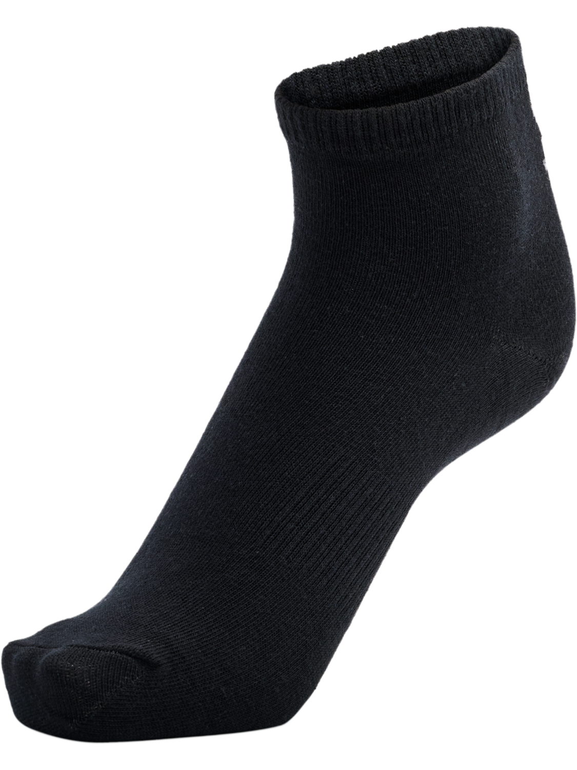 hmlCHEVRON 3-PACK  MID CUT SOCKS, BLACK, packshot