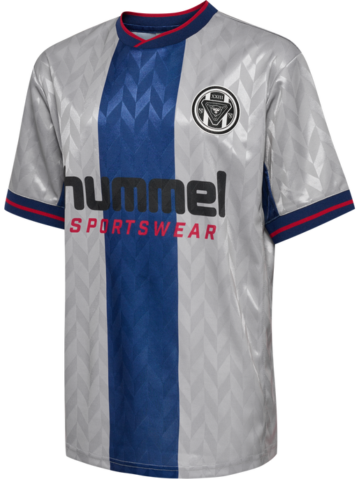 hmlJR LOOSE FB JERSEY S/S, SILVER SCONCE, packshot