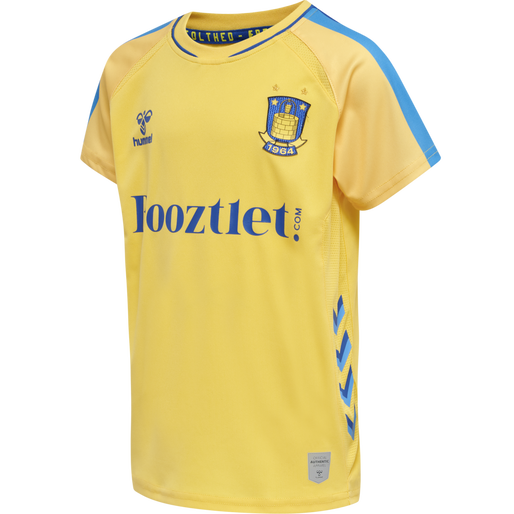 BRØNDBY 21/22 HOME JERSEY S/S KIDS, MINION YELLOW, packshot