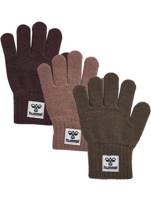 hmlKVINT GLOVE 3 PK, MAJOR BROWN, packshot