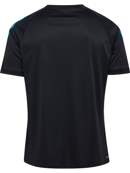 hmlGRAPHIC UNIVERSE JERSEY S/S, BLACK/NEON BLUE, packshot