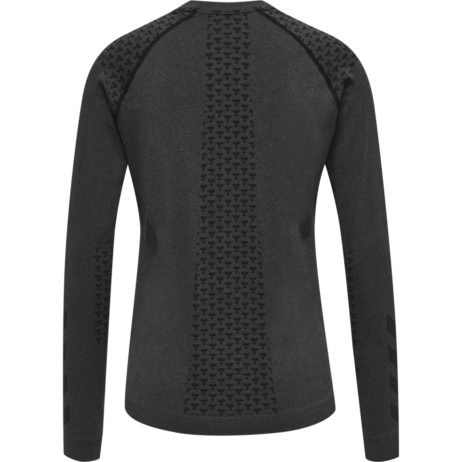 hmlCI SEAMLESS T-SHIRT L/S, BLACK MELANGE, packshot