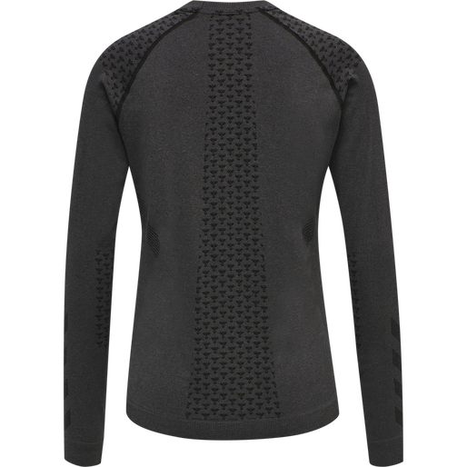 hmlCI SEAMLESS T-SHIRT L/S, BLACK MELANGE, packshot