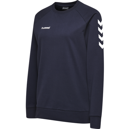 HUMMEL GO COTTON SWEATSHIRT WOMAN, MARINE, packshot