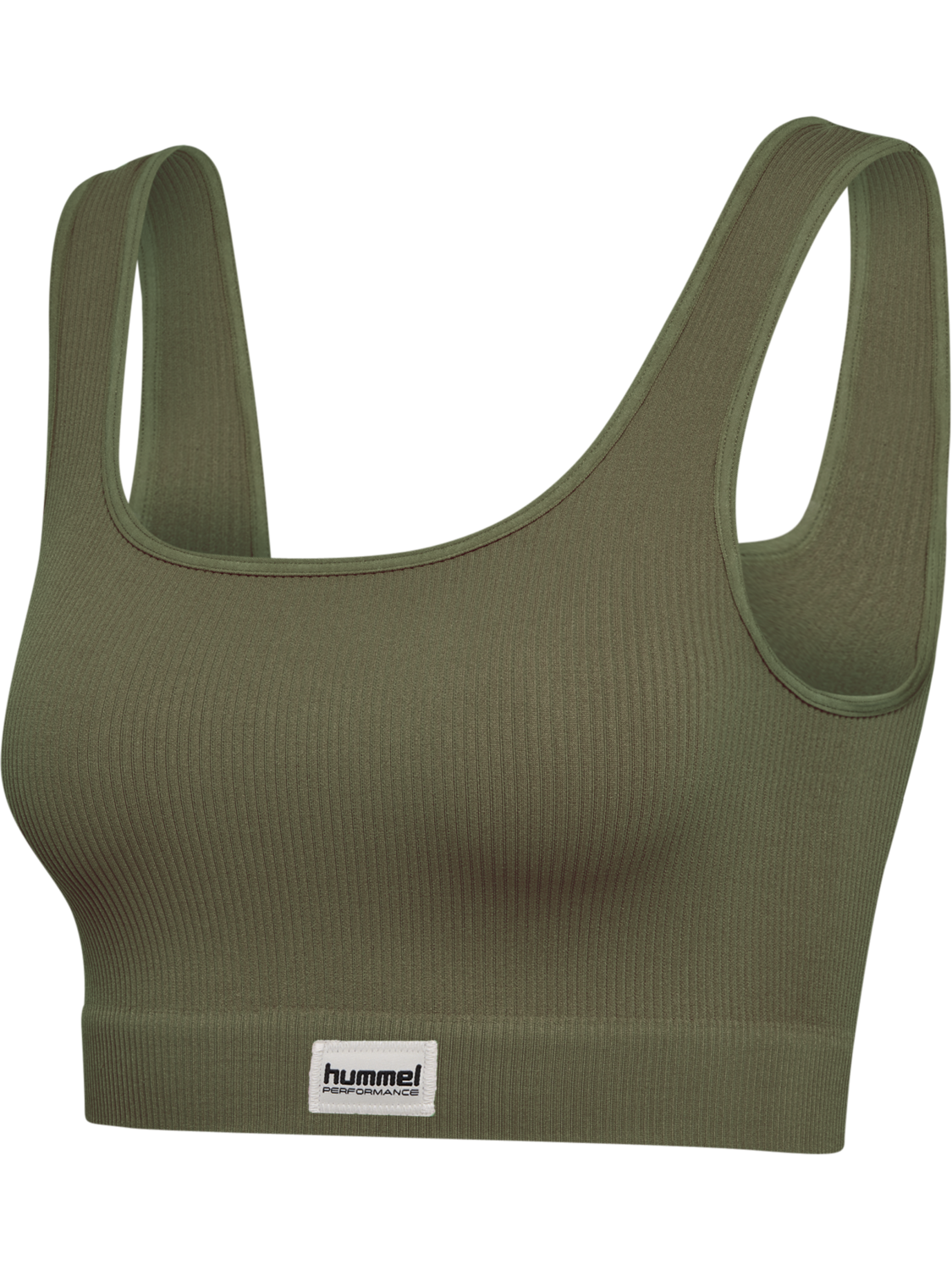 hmlPULSE SEAMLESS RIB BRA, DUSTY OLIVE, packshot