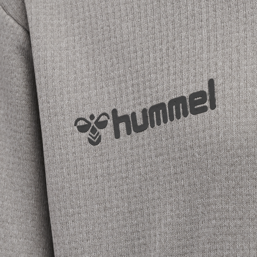 hmlAUTHENTIC KIDS POLY HOODIE, GREY MELANGE, packshot