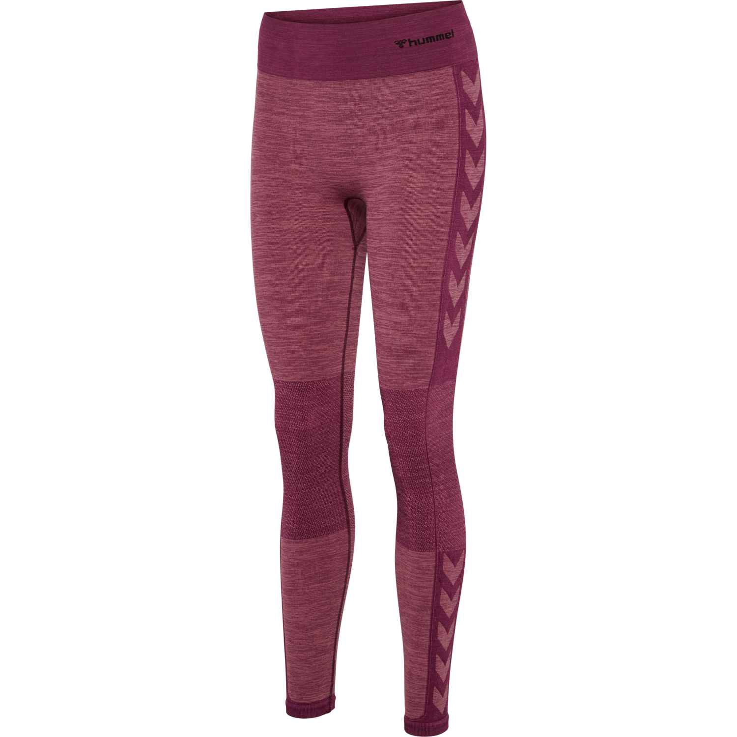 hmlCLEA SEAMLESS MID WAIST TIGHTS, GRAPE WINE/CRUSHED BERRY MEL, packshot