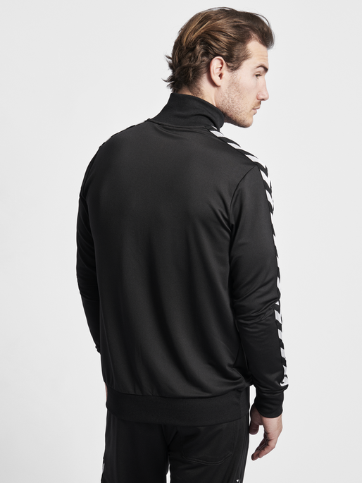 HMLNATHAN ZIP JACKET, CAVIAR, model